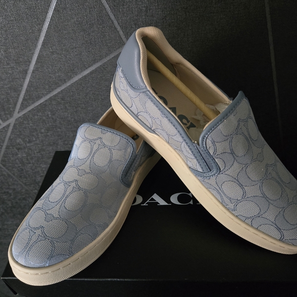 Coach  Light Blue Slip-On Sneakers - Picture 4 of 8
